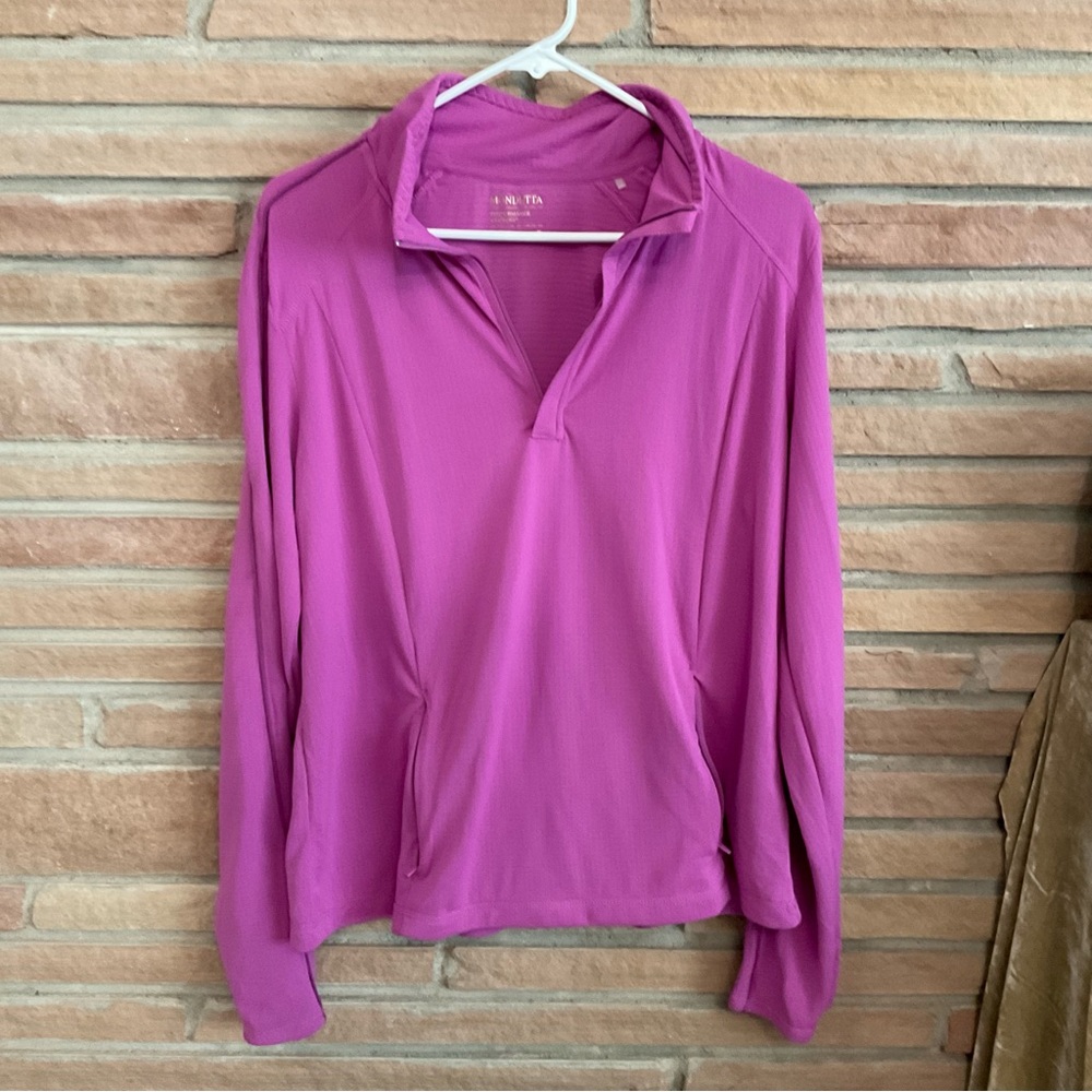 Mondetta Performance Luxury Quarter Zip Athletic Top Pink Purple XL